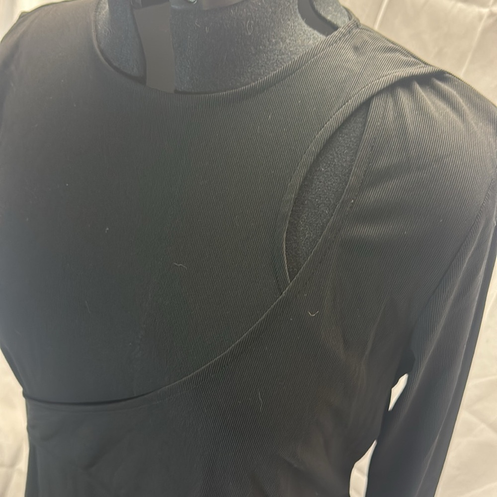ELOQUII Black Midi Cutout Dress - Size 18/20 - Picture 2 of 6